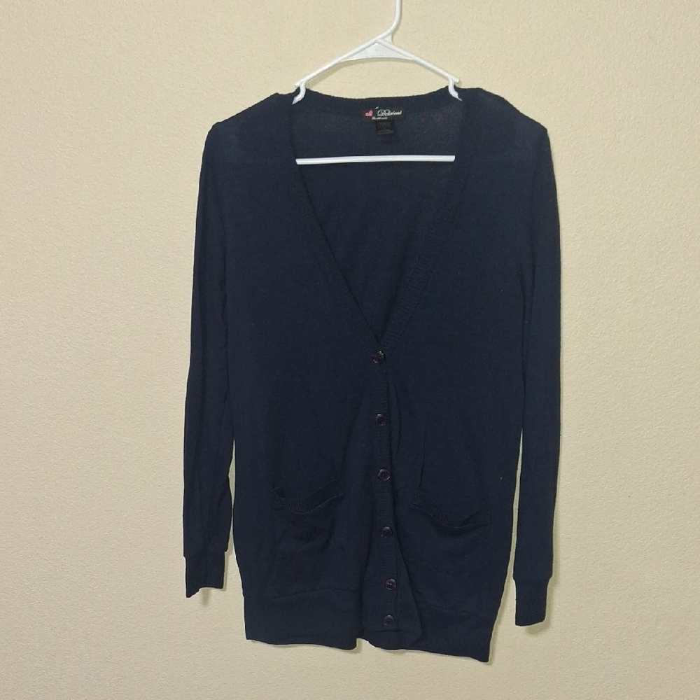 Delirious Dark Blue Cardigan Sweater